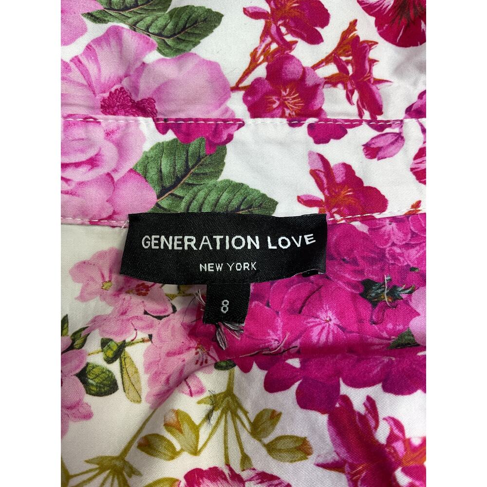 Generation Love Floral Fuchsia Morgan Romper Size 8 - Picture 4 of 5